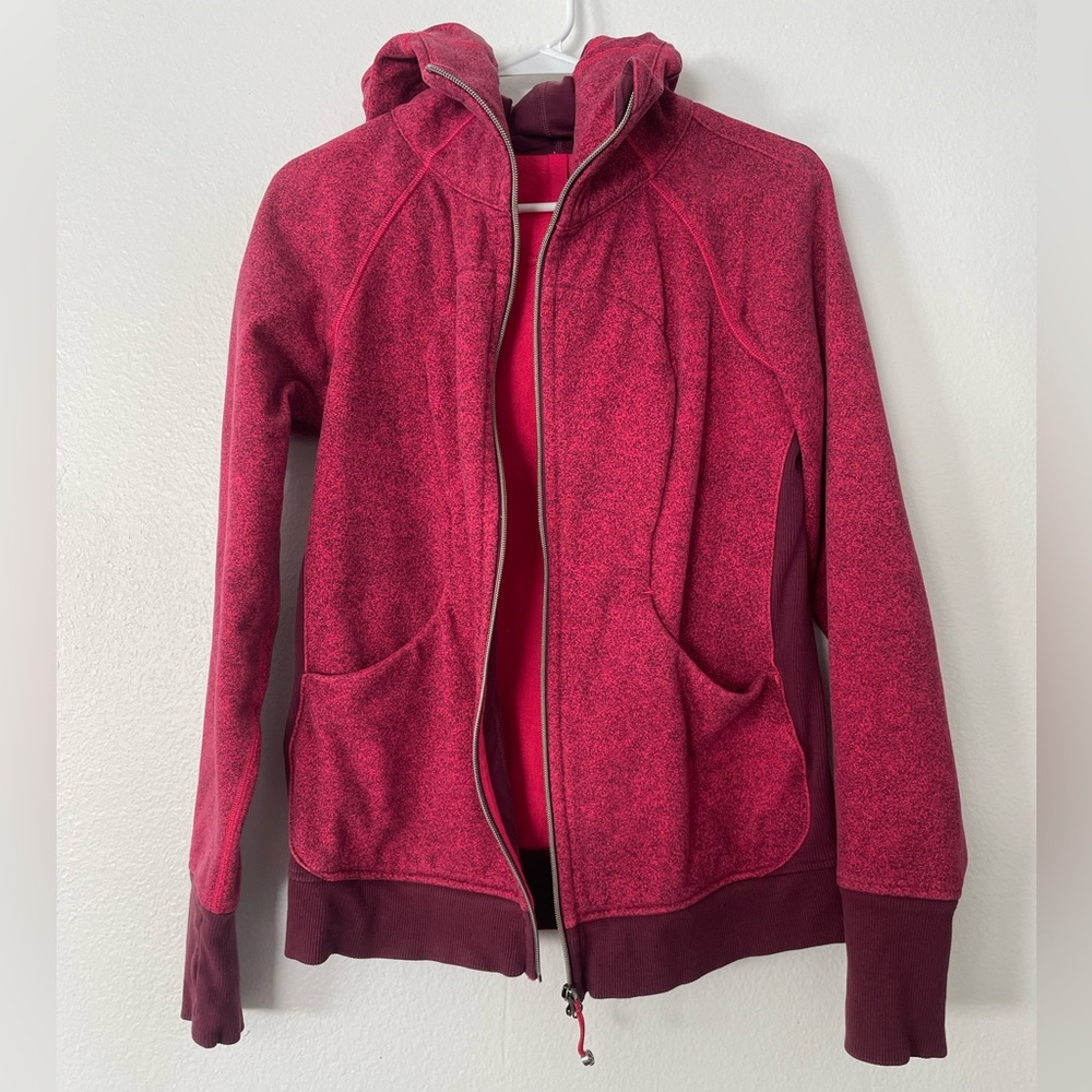 Lululemon Athletica Pink Zip-Up Scuba Hoodie